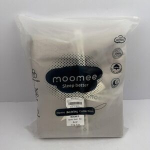 MooMee King Duvet Cover Set 100% Cotton Beige Wavy Stripe Soft Breathable Modern